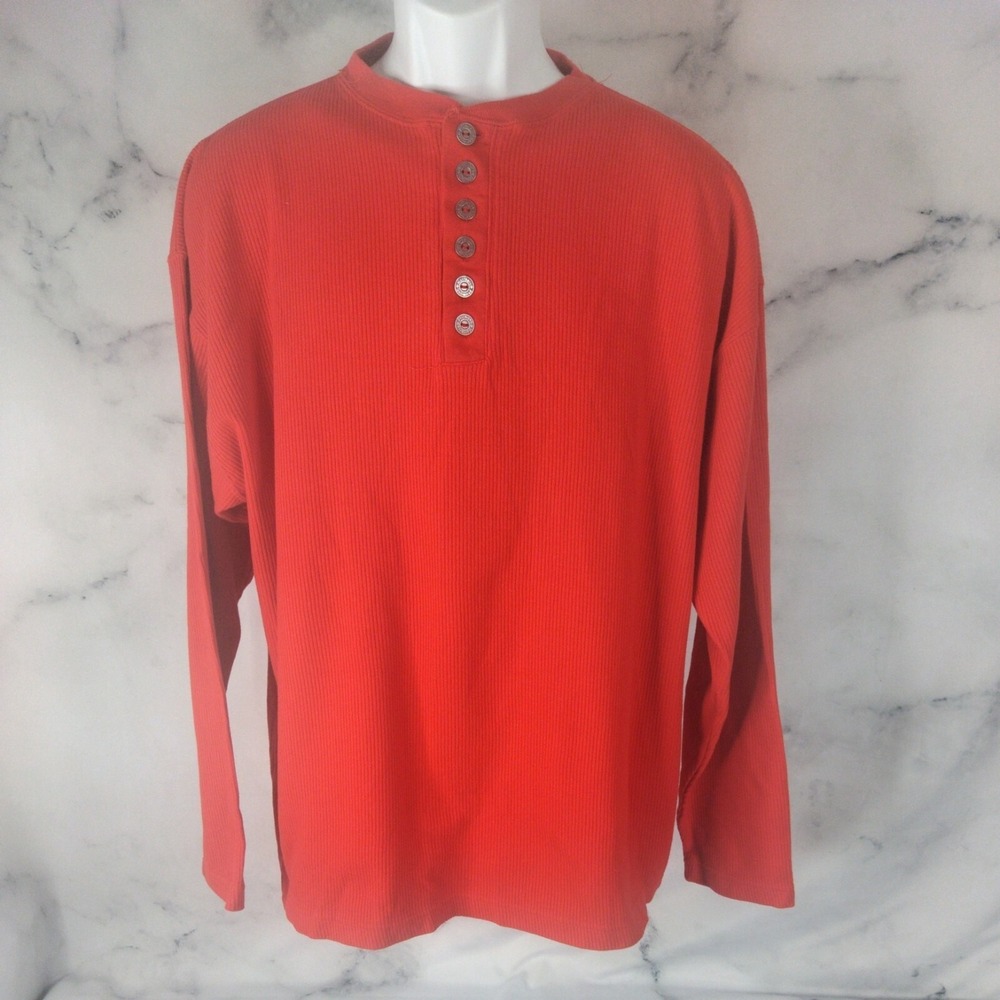 Vintage Marlboro Unlimited Mens Thermal Shirt Adult Size Large Red Long Sleeve L